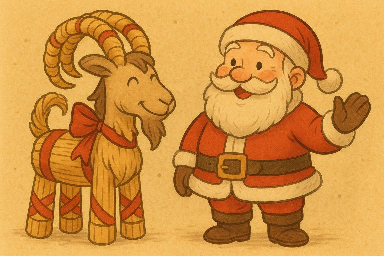 jultomte och julbock