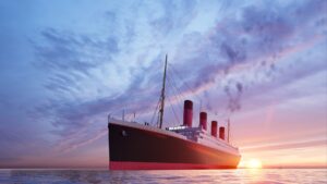 titanic kicker med ett isberg